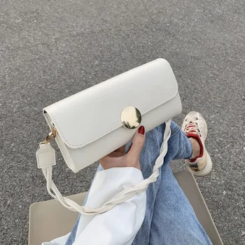 

Small PU Leather Crossbody Bags For Women 2020 Fashion Elegant Solid Color Shoulder Handbags Female Travel Cross Body Bag