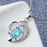 925 пробы ожерелье с кристаллами сливы популярные украшения оптовые цены, модное ожерелье женские ювелирные изделия 4 юаней/грамм распродажа