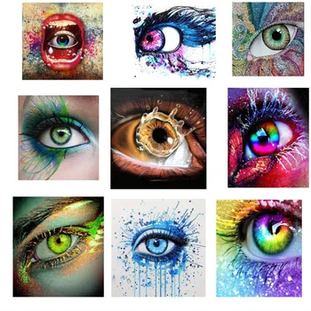 

Household Crafts Diamond Embroidery People Beautiful Eyes Modular Paintings On The Wall Hobby Diy 5d Diamond Painting Christmas