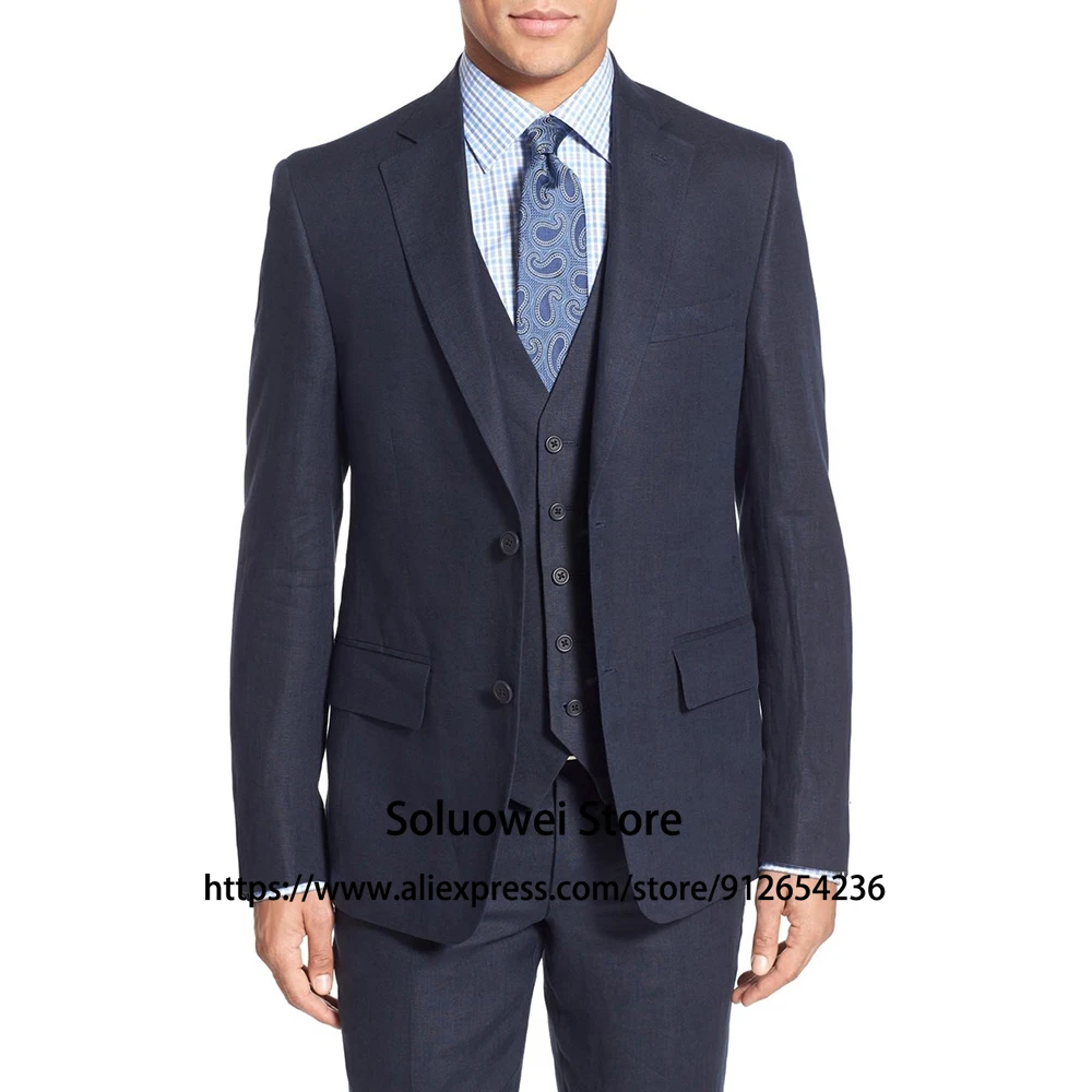 Classic Black Slim Fit Mens Suits Groom For Wedding Tuxedo 3 Piece Jacket Vest Pants Set Formal Business Blazer Terno Masculino