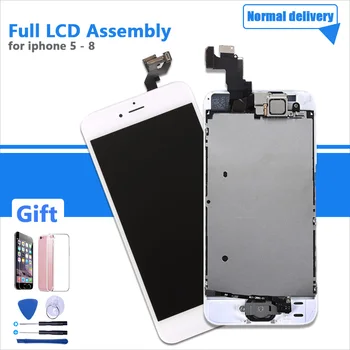 

Complete LCD full assembly For iPhone 5 5s 5c 6 6s 6 plus 6s plus 7 7 plus touch Screen lcd Display With Front Camera + Speaker