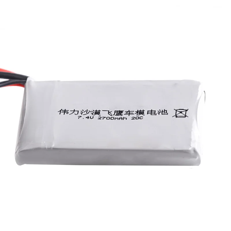 RC Lipo батарея 2S 7,4 V 2700MAh 20C Max 40C для Wltoys 12428 Feiyue 03 JJRC Q39 обновленные части