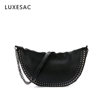 

Black Women's Bag With Rivets Luxury Handbags Women Bags Designer Bolsas Feminina Crossbody Bags For Women 2020 High Quality Sac