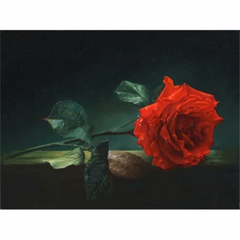 

3D Needlework Diy Diamond Painting Red rose Diamond Embroidery Pasted Decorative Wall Stickers Cross Stitch Crafts gift