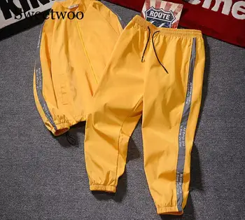 

SEETWOO Reflective Stripe Workout Matching Sets Fashion Sporty Casual Women 2 Piece Outfit Long Sleeve Zipper Top And Pants Set