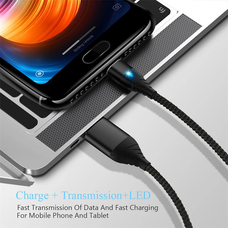 Магнитный кабель 1 м для быстрой зарядки 3A для iPhone X samsung зарядное устройство для Android Quick Charge 3,0 Micro usb type C Магнитный зарядный шнур для телефона