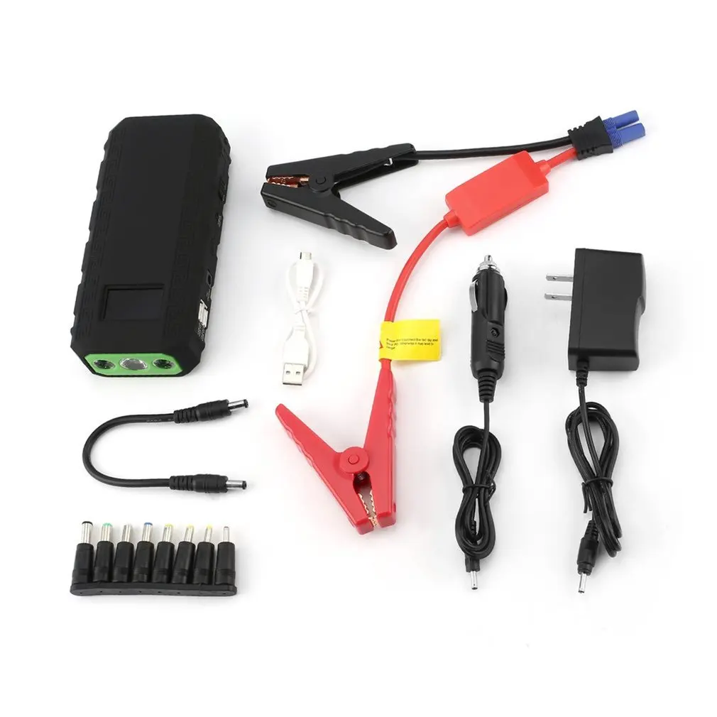  400A LCD Display 12V 4 USB Portable Mini Car Emergency Jump Starter Booster Battery Charger Power B