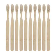 10 шт. Экологически чистая деревянная бамбуковая зубная щетка из бамбукового волокна с деревянной ручкой зубная щетка для отбеливания