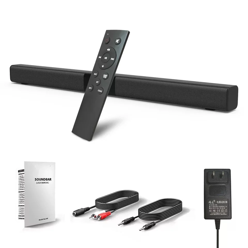 

Home desktop computer 220V power remote control TV Bluetooth speaker 3.5mm audio jack long strip notebook subwoofer audio