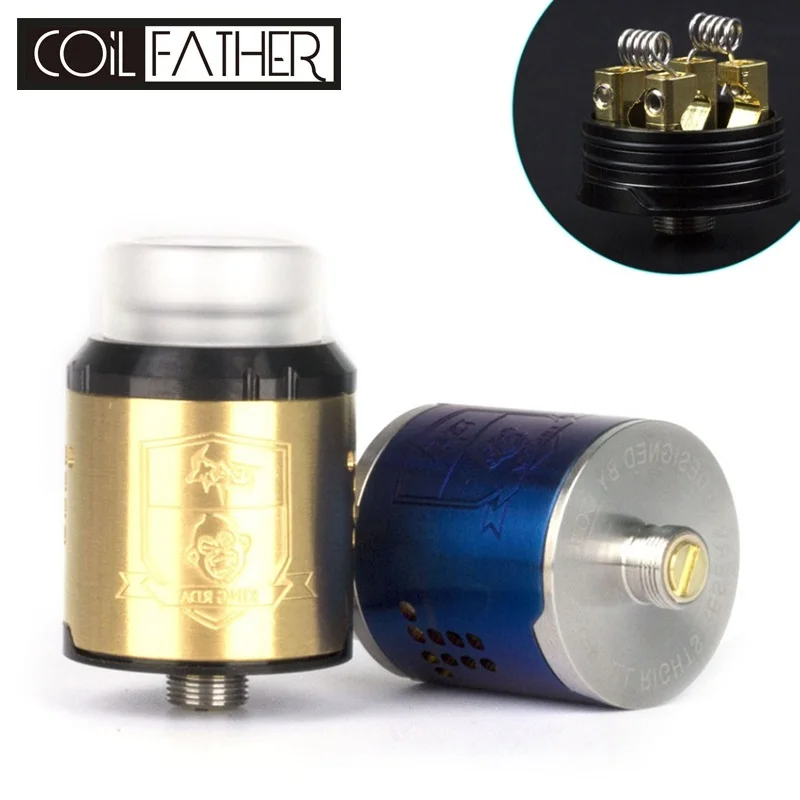 

Coil Father King Drop RDA Atomizer 24mm Diameter With 810 Drip Tips For Vape Box Mod Electronic Cigarette Hookah Atomizer