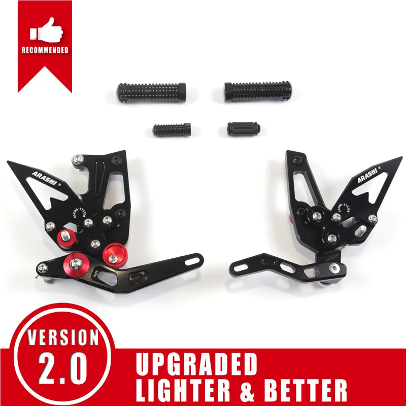 Arashi 1 Набор регулируемая подножка для TRIUMPH speed Тройная 1050 2011- Мотоцикл CNC Rider Rearset подножки Rearset 2013 - Цвет: Black