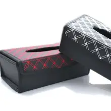 Автомобильный тканевый ящик из искусственной кожи подлокотник Тип красное вино коробка салфеток держатель авто аксессуары для интерьера