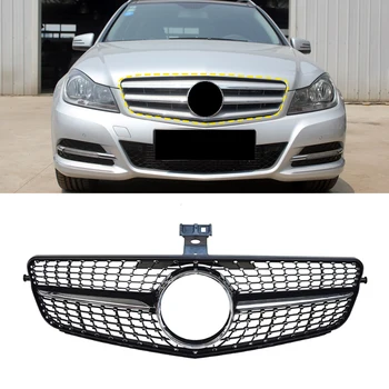

Car Accessories Front Grille Middle Net Grills Assembly Frame Cover Decoration Parts for Mercedes-Benz C-Class W204 2007-2014