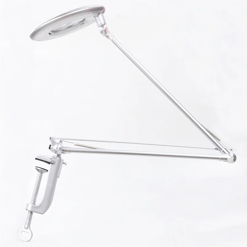 8X Magnifier LED Lamp Universal Adjustment Nail Manicure Cosmetology Salon Skincare Beauty Light Tattoo Handmade Embroidery