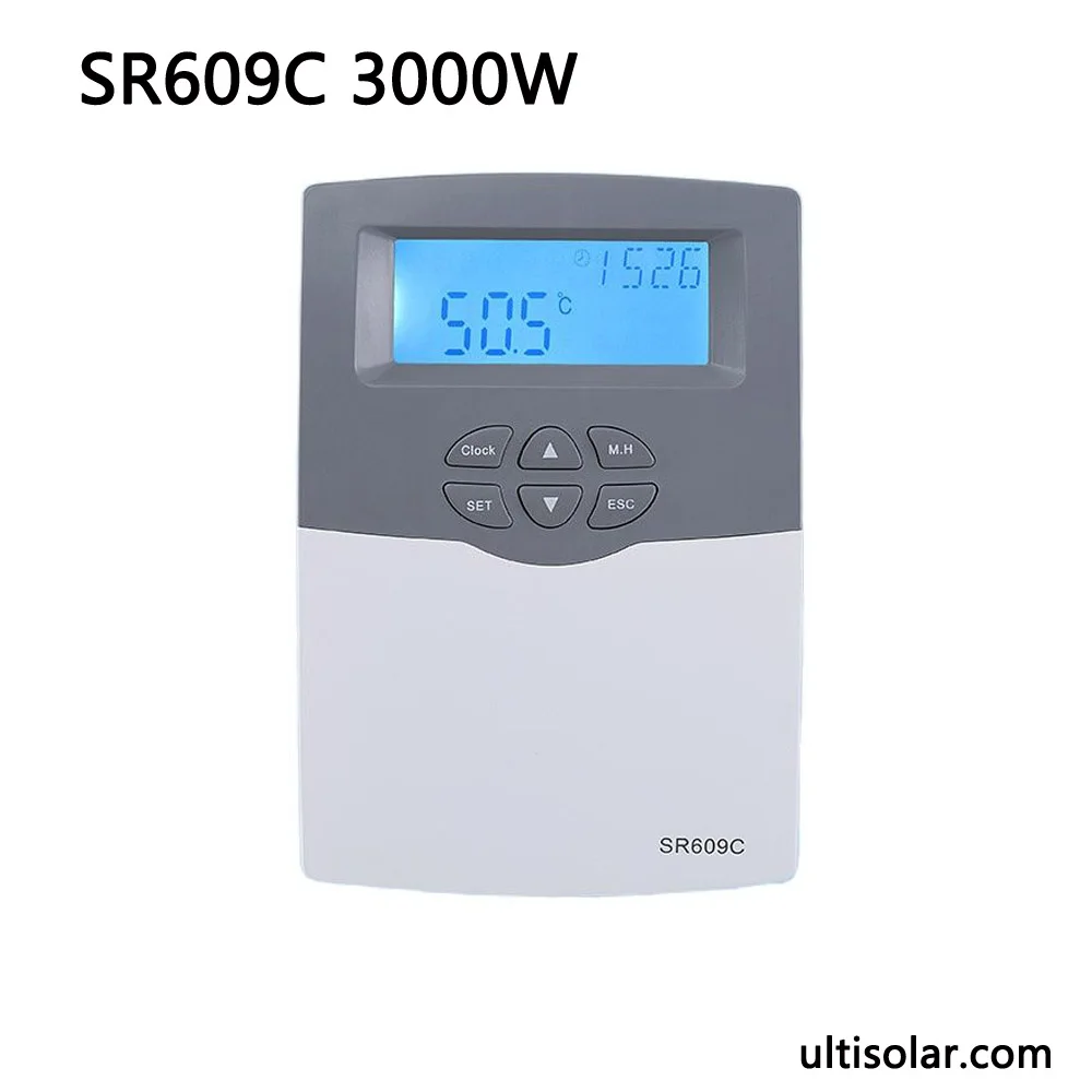 Sr609c Solar Smart Water Heater Controller For Compact Pressurized System  With 3000w H1 20 Meters Cable Ntc10k Ultisolar Energy - Thermometer  Hygrometer - AliExpress