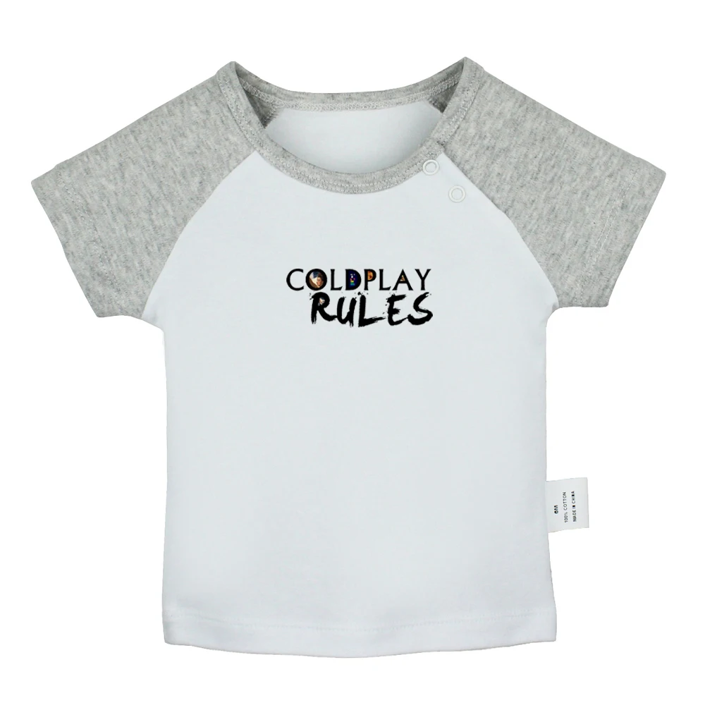 Bon Jovi/рок-группа, крылья, сердце, меч, Coldplay Rules, футболки для новорожденных, детские цветные футболки с коротким рукавом, реглан