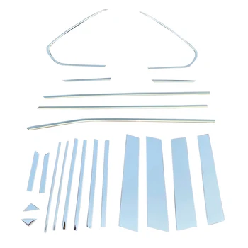 

Fit for Toyota RAV4 XA50 2019 2020 2021 Car Accessories Stainless Steel Chrome Center Window Pillar Cover Frame 22pcs