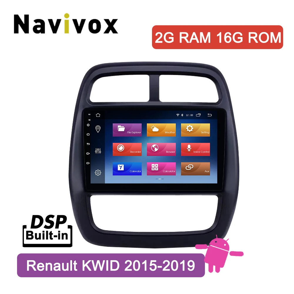 

Navivox 9 inch Car Stereo GPS Navigation 2 din Android 8.1 Multimedia Player Radio for Renault Kwid 2012 2013 2014 2015 2016 201