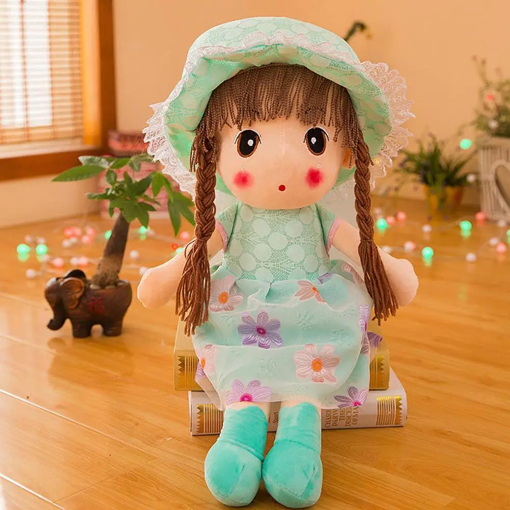 GREEN Kawaii кукла мягкая плюшевая игрушка кукла рождественский подарок для девочек 18 дюймов - Цвет: GREEN