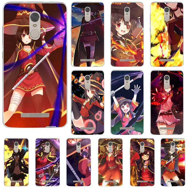 Rocket Konosuba War аниме девушка мягкие ТПУ чехлы для мобильных телефонов Seashell море Xiaomi