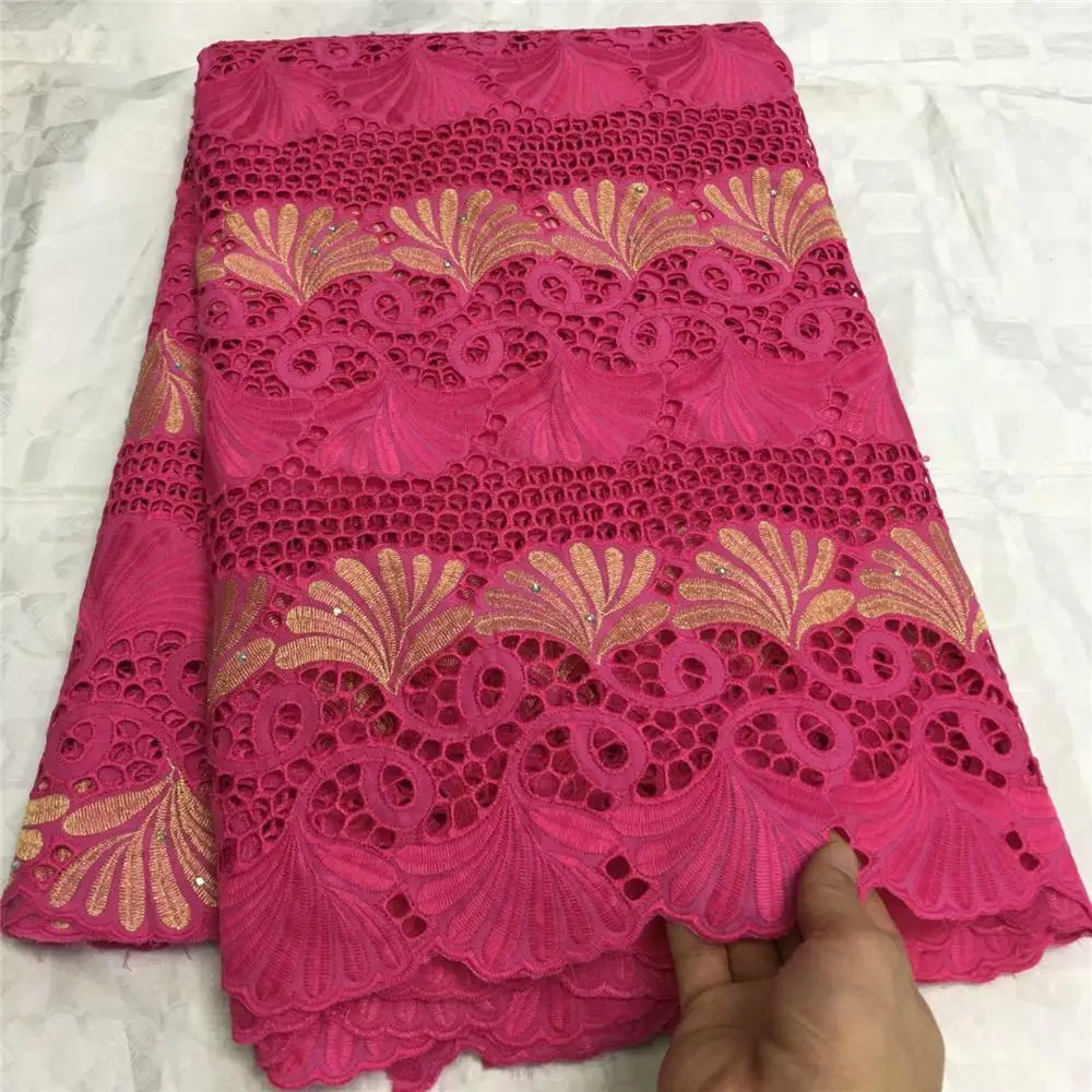 

2019 Latest French Nigerian Lace Fabric High Quality Cotton African Dry Lace Fabric Wedding Swiss Voile Lace In Switzerland