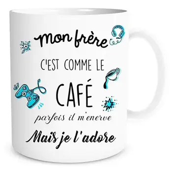 

Funny Cute French Letters "I'm a Little Fairy" Breakfast Cup Ceramic Mug