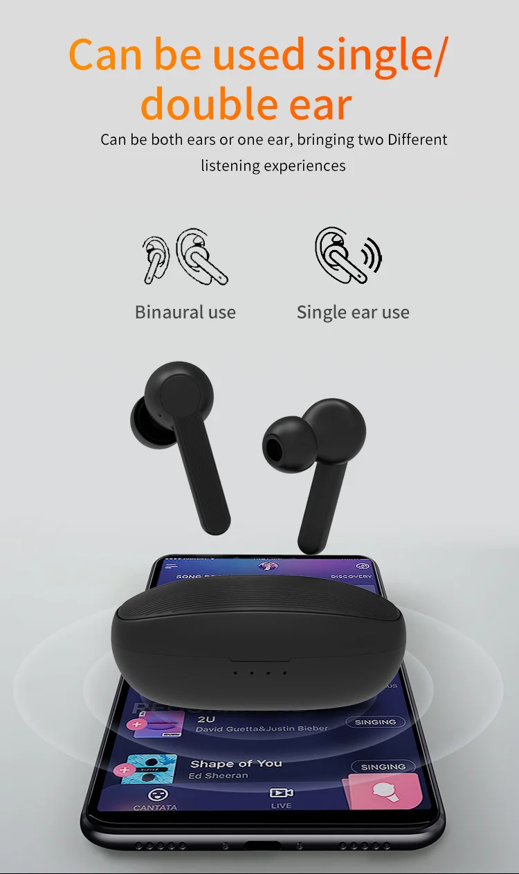 TWS 5,0, Bluetooth наушники, беспроводные наушники, сенсорная гарнитура, бас-музыка, наушники для Air Pods, Xiaomi Airdots Pro, для Freebuds 3