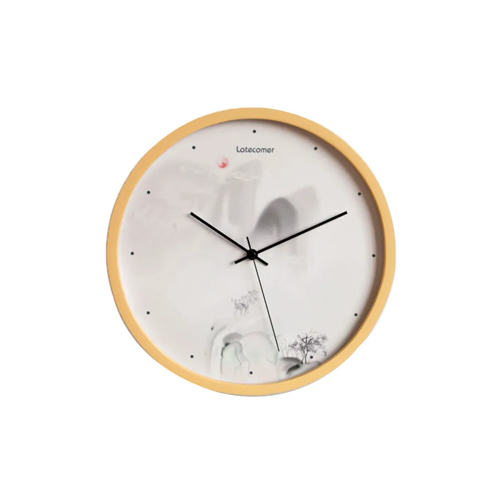 All New Watch Clock Wall Mute Wooden Home Decoration Living Room Study Bedroom Elegant Style