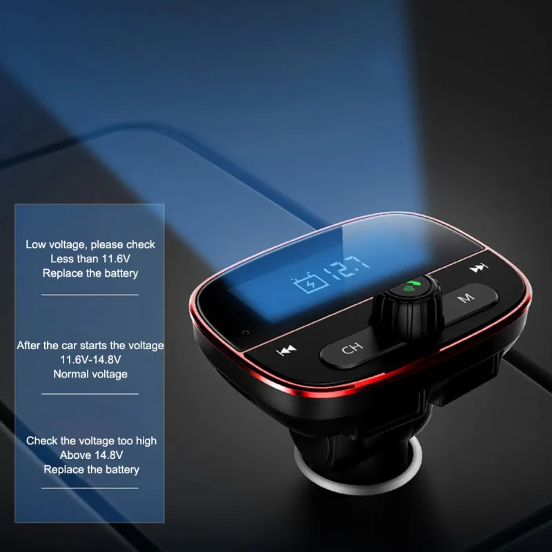 1 шт. многофункциональный 2 usb порта автомобиля Bluetooth аудио адаптер громкой связи MP3 автомобильное зарядное устройство
