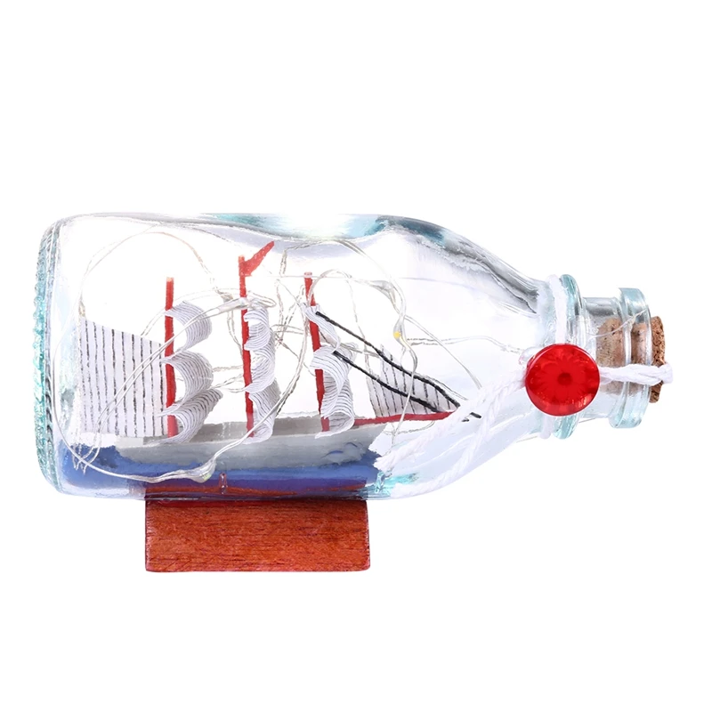 

Mini Sailing Drift Bottle Illuminated Sailing Bottles Home Decorations Led Night Lights Mediterranean Style Decorations