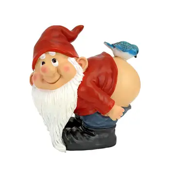 

Naughty Garden Gnome Garden Statue Garden Decoration Resin Fairy Garden Gnomes Figurine Figures Micro Landscape Ornaments