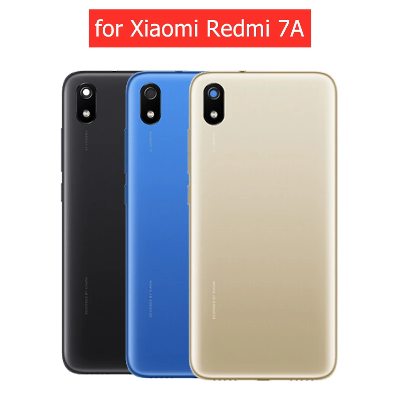 

for Xiaomi Redmi 7A Battery Back Cover Rear Housing Door Rear Back Cover Camera Glass Lens Side Key Repair Spare Parts
