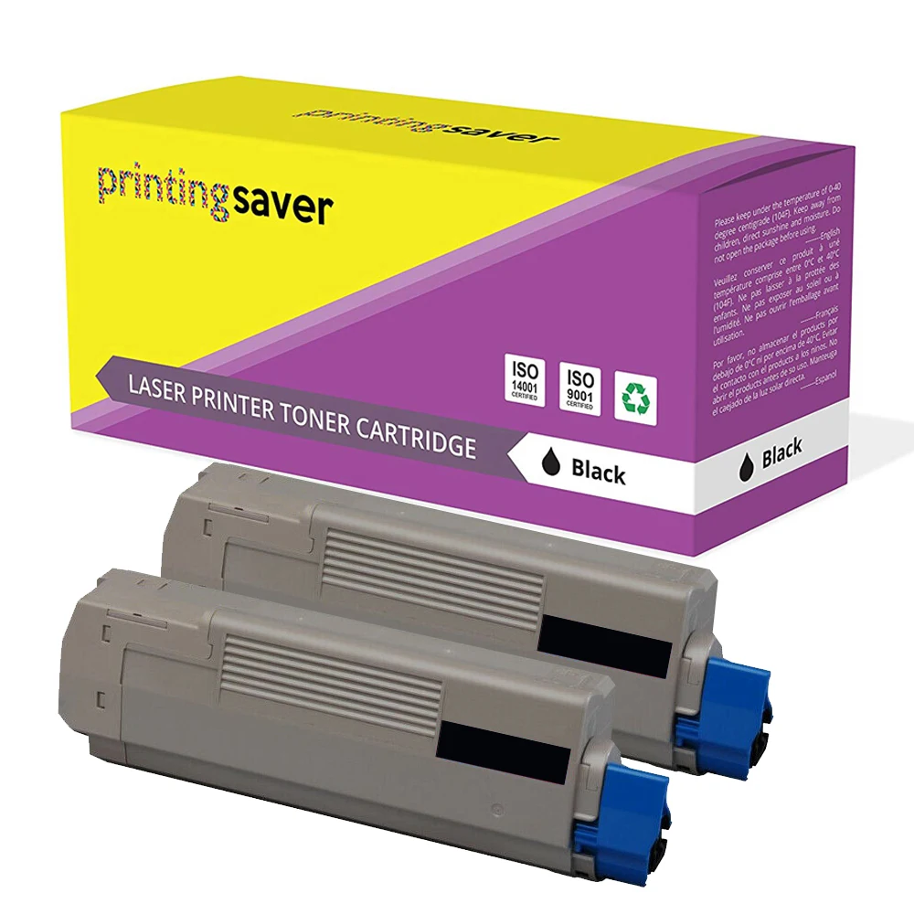 2pcs OKI 710 Toner Cartridge Compatible for OKI C711dn C711nC711cdtn C710 C710n C711  C711wt C710dn C710cdtn printer