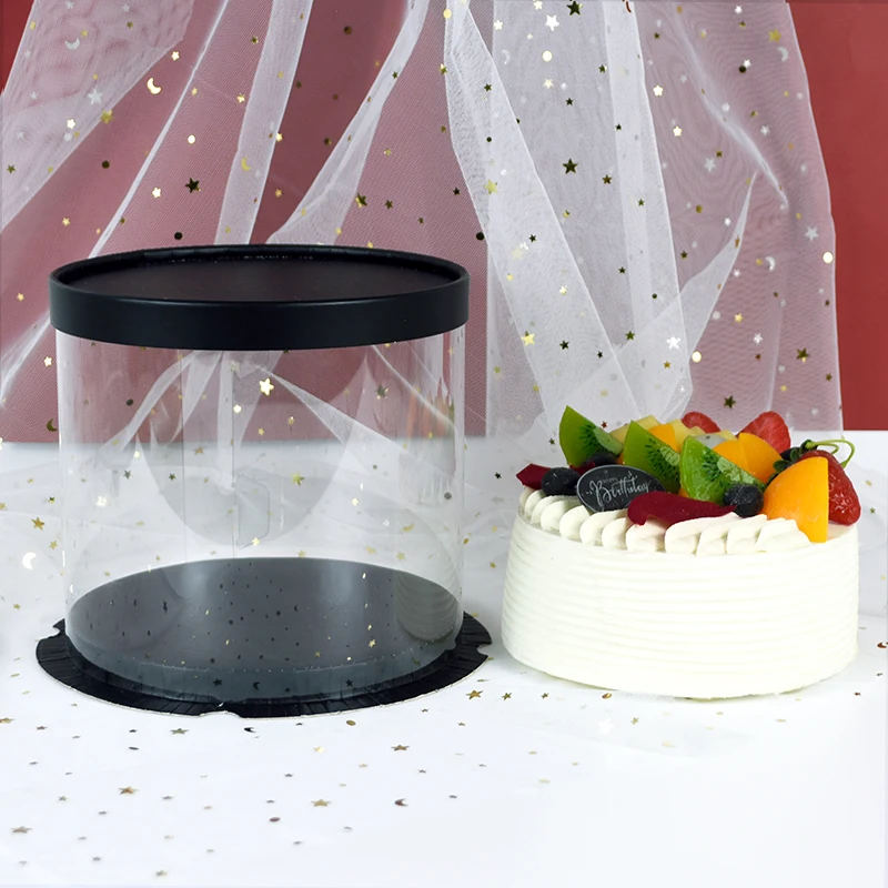 Caja transparente para pastel redondo, recipiente para pasteles, bodas,  fiestas, cumpleaños, decoraciones de caja, 4/6 pulgadas - AliExpress