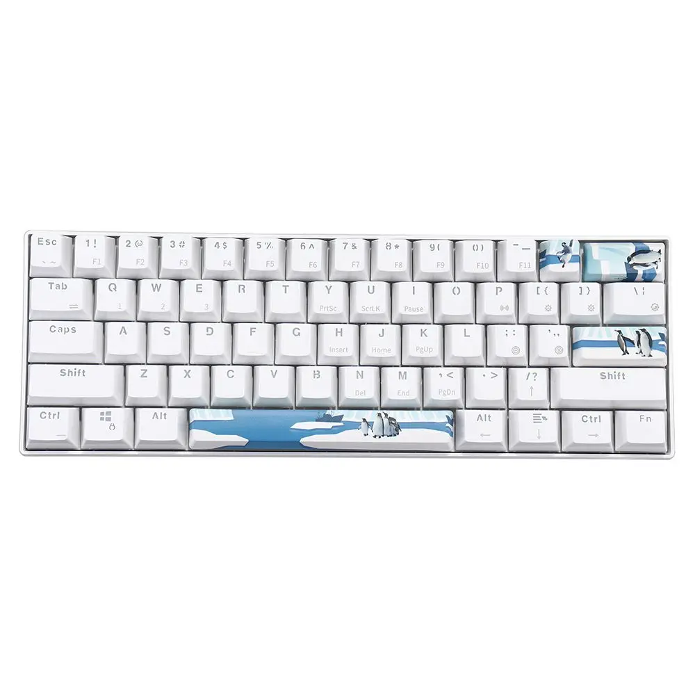 Five-sided Dyeing Space Bar Keycap PBT OEM Profile Antarctic Penguin Space Bar 6.25u Novelty Keycap + ESC Enter Keycaps Five-sided Dyeing Space Bar Keycap PBT OEM Profile Antarctic Penguin Space Bar 6.25u Novelty Keycap + ESC Enter Keycaps