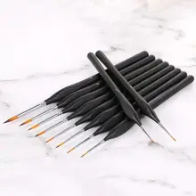 10 шт./компл. профессиональная работа с мелкими деталями картина миниатюрная щетка для Hool линия акрил акварель масло рисунок товары для рукоделия L41E