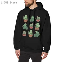 

Cactus Graphics Cats Hoodie Sweatshirts Harajuku Creativity Streetwear Hoodies