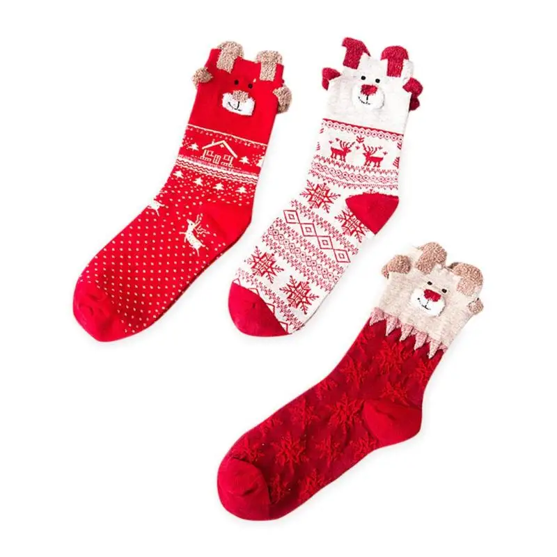 Winter Women In Tube Sock Elk New Year Christmas Theme Birth Year Socks