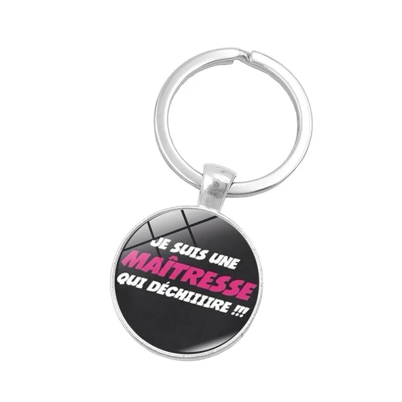 

Hot Lover Gift Time Gem Key Cap European And American-Style Glass Pendant Key Chain