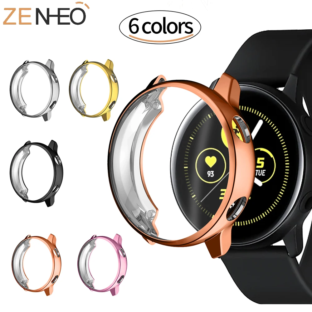 Мягкий силиконовый чехол для Samsung Galaxy Watch Active 1 шт. защитная пленка экрана с полным