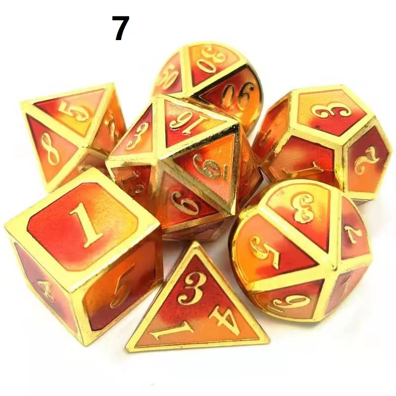 Новейшие высококлассные 7 шт./компл. игральные кости DND набор dados rpg настольная