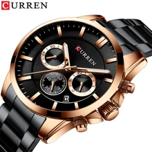 Лучший бренд CURREN Роскошные мужские наручные часы Модные Кварцевые водонепроницаемые часы мужские спортивные наручные часы Военные мужские часы Relogio Masculino