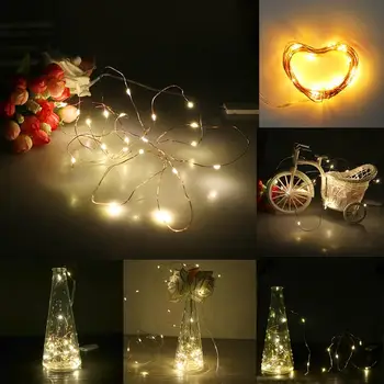 

2M 3M 5M Copper Silver Wire LED String lights Waterproof Holiday lighting For Fairy Christmas Tree Wedding Party Decoration