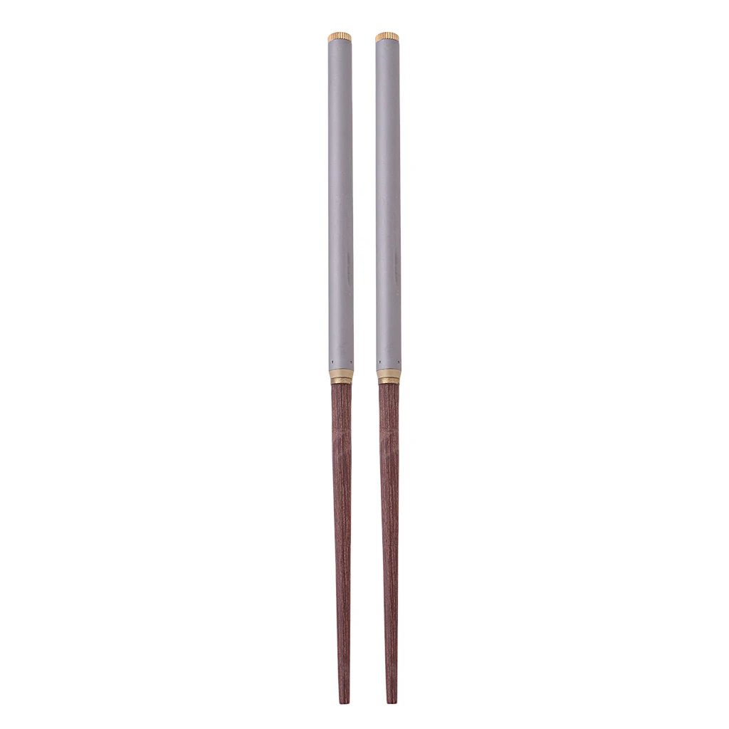 Foldable Titanium Chopsticks Camping Wood Cookware Ultralight Camping School