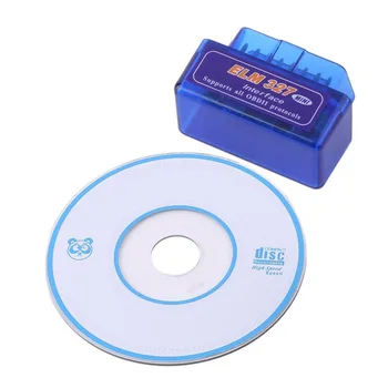 

Car Mini Portable ELM327 V2.1 OBD2 II Bluetooth Diagnostic Car Auto Interface Scanner Blue Premium ABS Diagnostic Tool