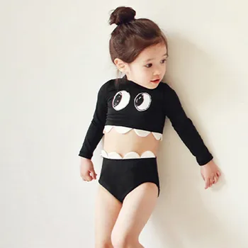 

Baby Girl Swimwear Cartoon Big Eyes Printed Bikini set Bathing Suit Two Piece Beach Swimsuit Toddler Swimwear Beachwear Biquini