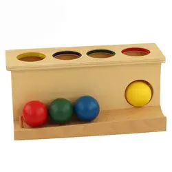 LT052 montessori sensorial деревянные пуш-ап мяч развивают у детей независимость и чувство заказа Математика Монтессори игрушки