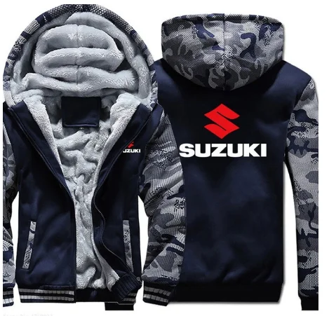 Зимний флисовый теплый мужской свитер для Suzuki, зимний утепленный джемпер, пальто с длинным рукавом, толстовки d