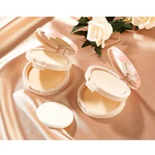 Натуральный двухслойный прессованный порошковый покров, контроль жирности, консилер, макияж, пудра, установка, пудра, Maquiagem