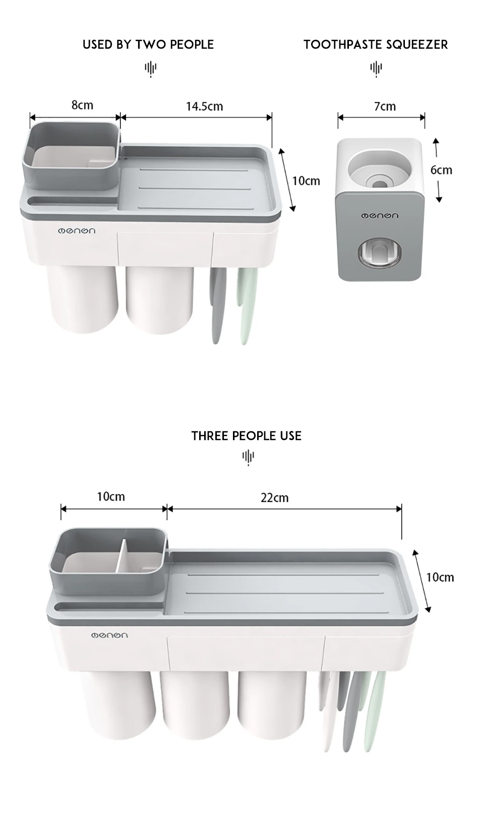 Creative magnetic adsorption toothbrush holder wall-mounted inverted cup bathroom cleaner storage rack bathroom accessories set